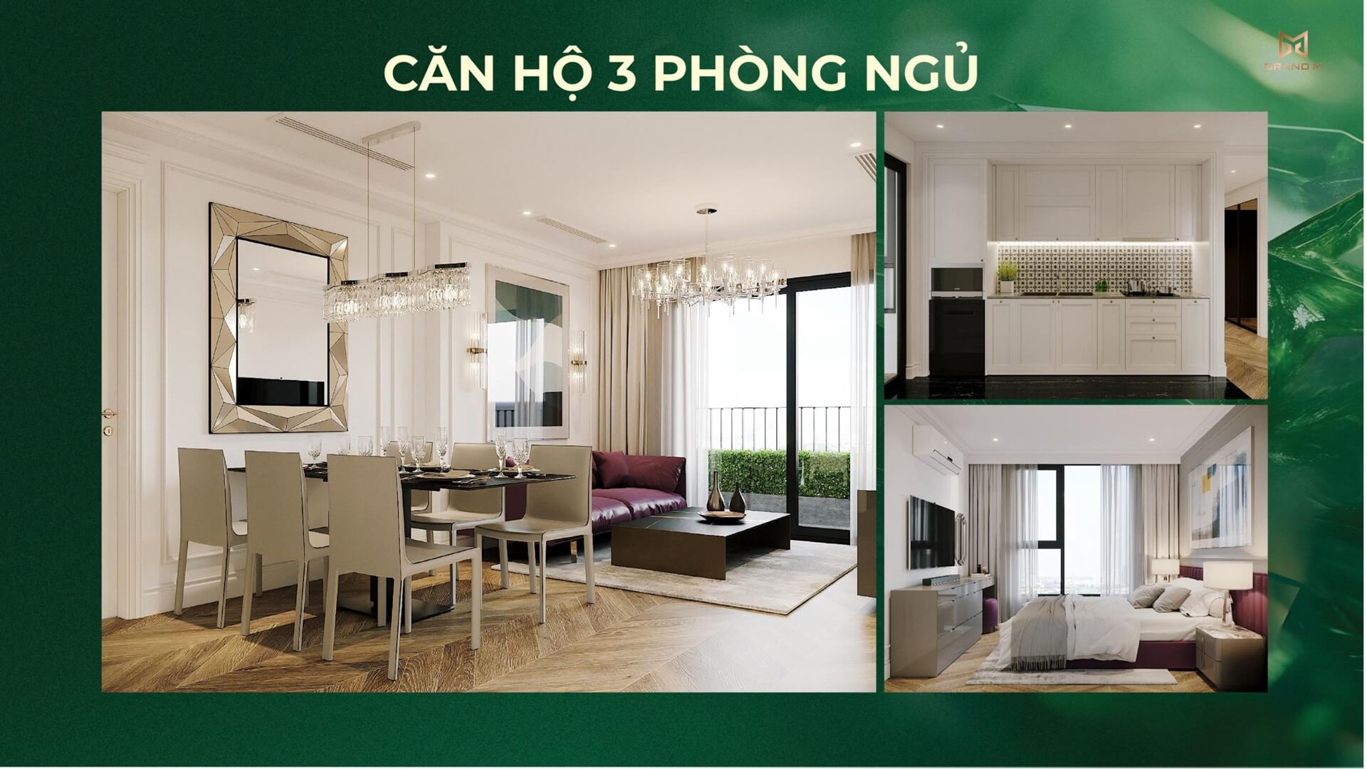 nội thất căn hộ 3 phòng ngủ dự án An Bình Homeland Hà Đông